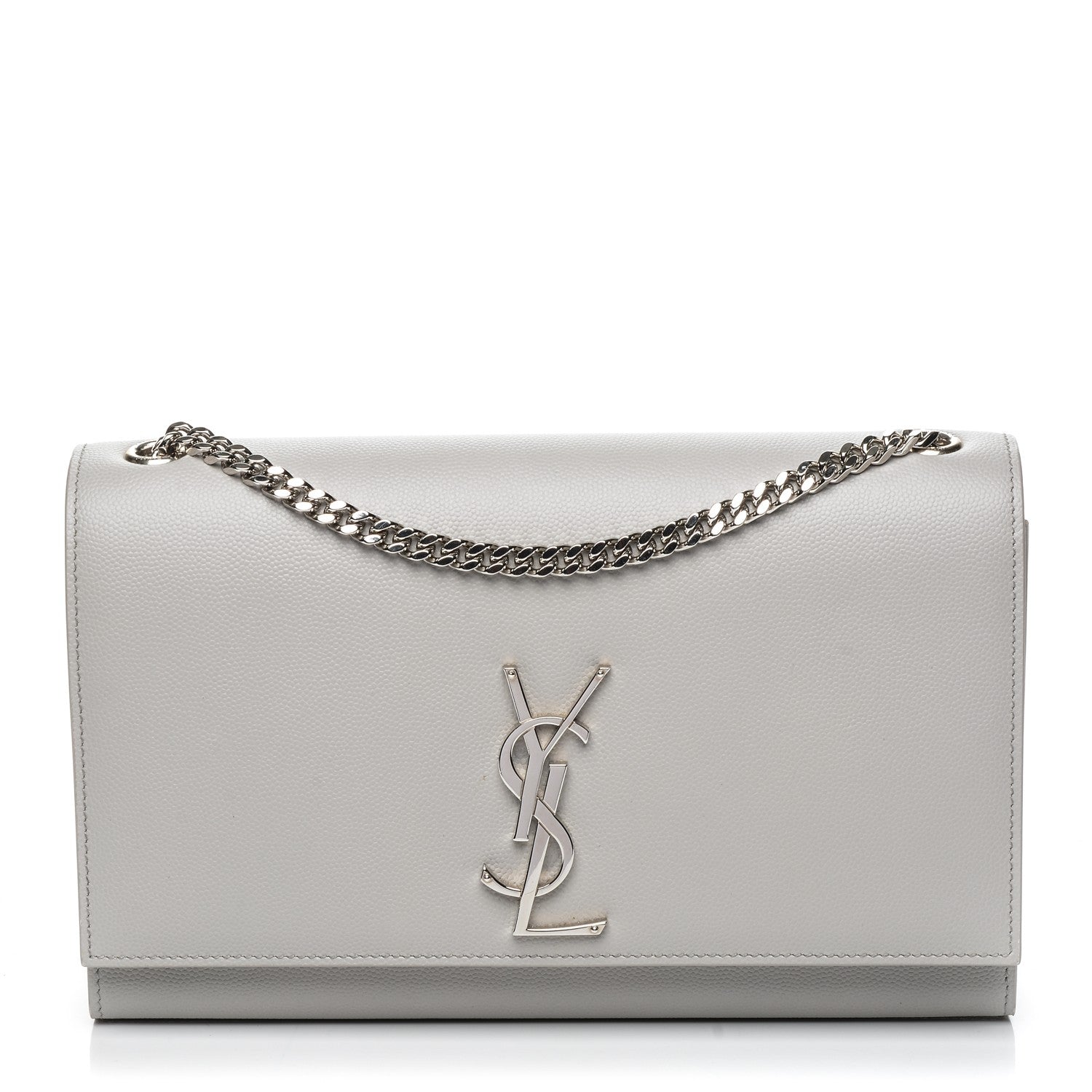 Saint Laurent Grain De Poudre Medium Classic Monogram Kate Satchel Souris 1 of 6