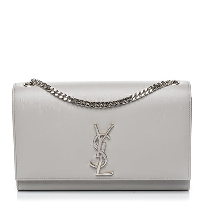 Saint Laurent Grain De Poudre Medium Classic Monogram Kate Satchel Souris 1 of 6