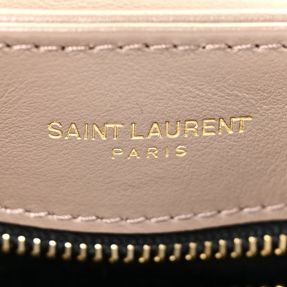 Saint Laurent Calfskin Y Quilted Monogram Toy Loulou Crossbody Bag Taupe 7 of 12