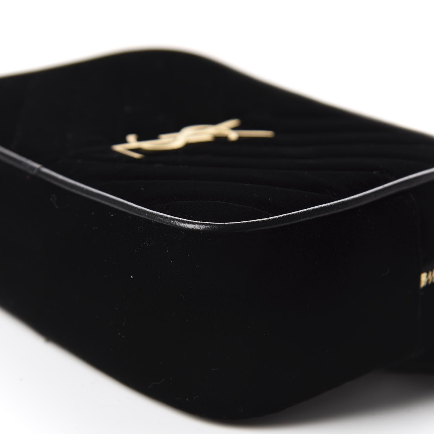 Saint Laurent Velour Matelasse Monogram Lou Belt Bag Black 6 of 9