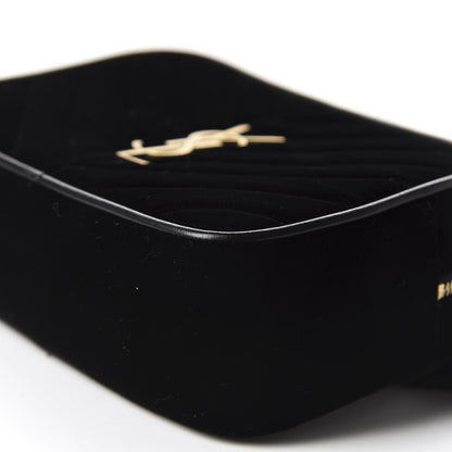 Saint Laurent Velour Matelasse Monogram Lou Belt Bag Black 6 of 9