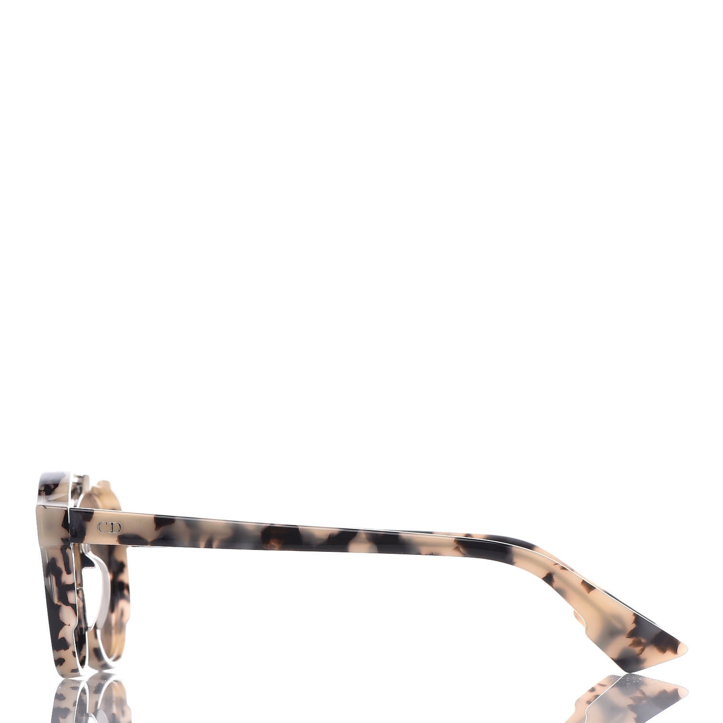 Abstract Square Mirrored Sunglasses Spotted Havana Blue