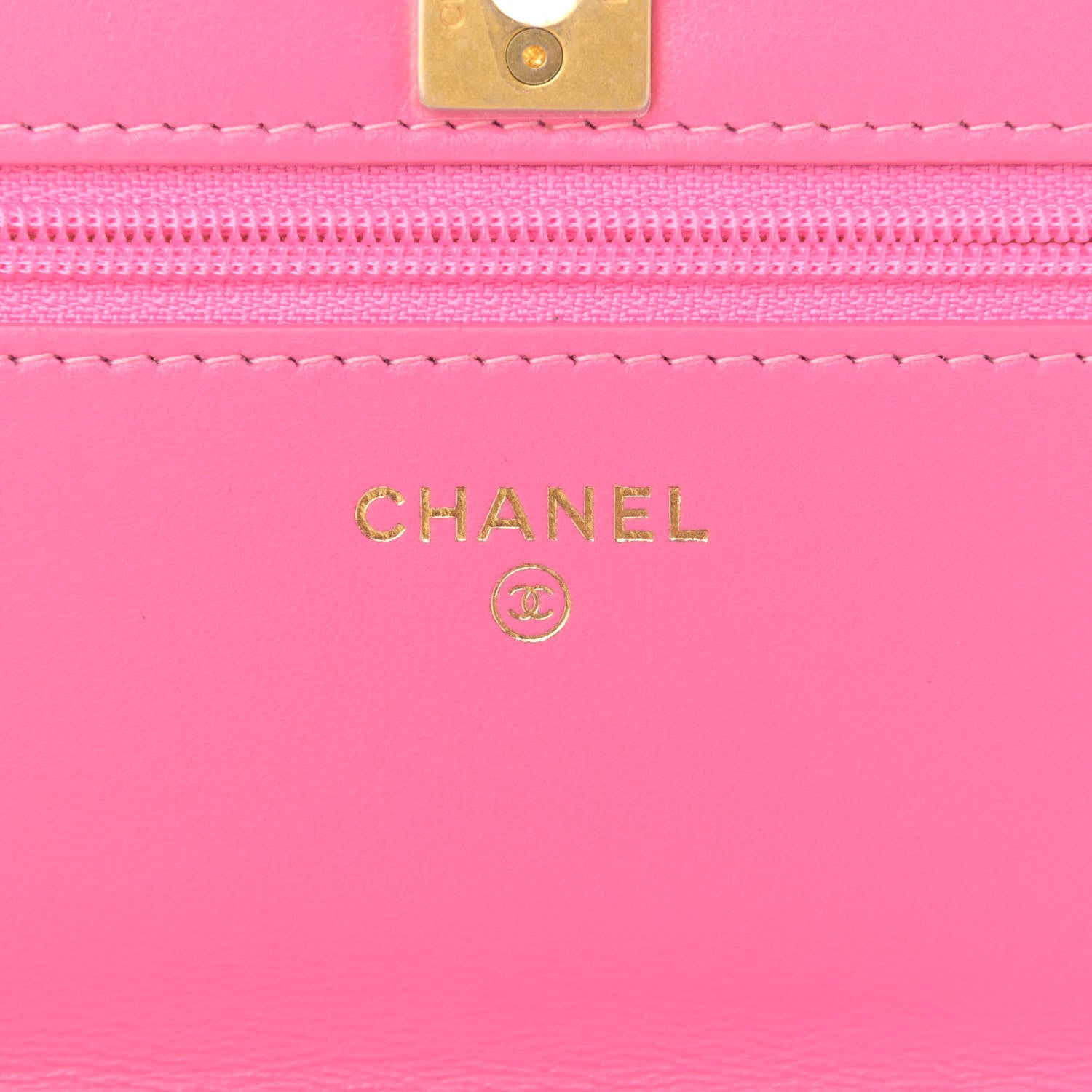 Chanel Lambskin Quilted CC Pearl Crush Wallet on Chain WOC Pink 6 of 13