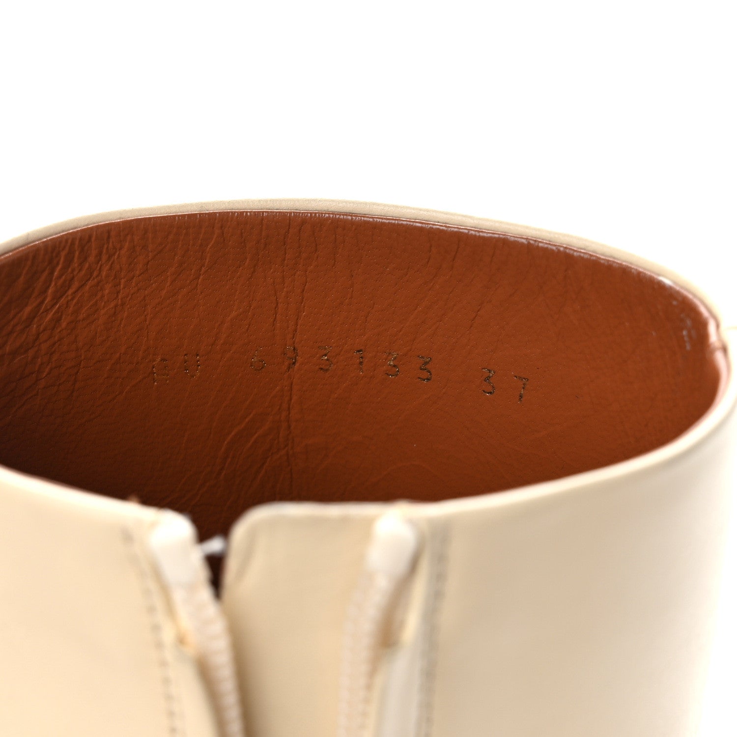 Saint Laurent Calfskin Opyum Ankle Boots 37 White 8 of 9