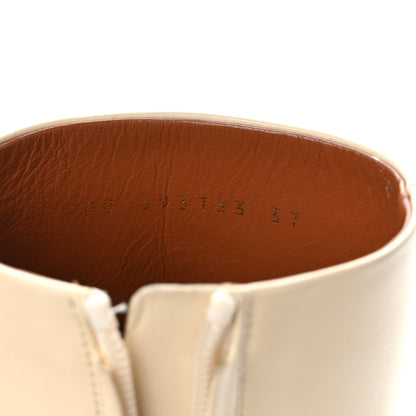 Saint Laurent Calfskin Opyum Ankle Boots 37 White 8 of 9
