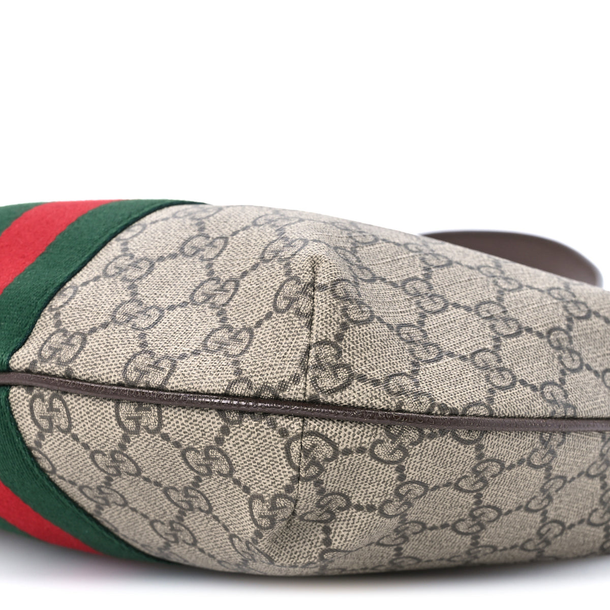 Gucci GG Supreme Monogram Web Small Ophidia Half Moon Hobo Brown 10 of 10