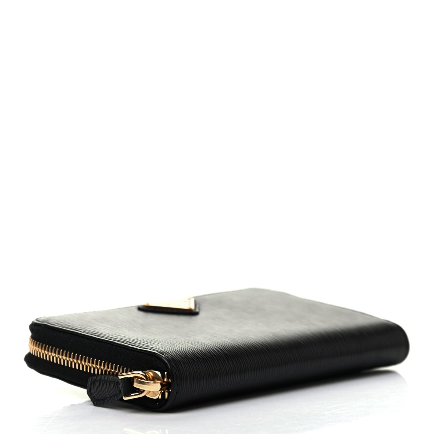 Vitello Move Triangle Compact Zip Wallet Black