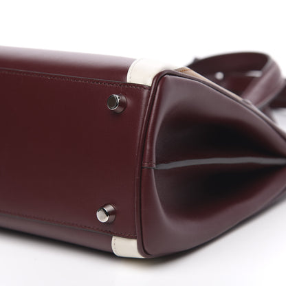 Gucci Smooth Calfskin Small Zumi Top Handle Bag Vintage Bordeaux White Friky Taupe 10 of 12