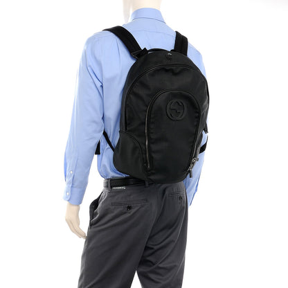Gucci Coated Canvas Interlocking G Travel Backpack Black 2 of 10