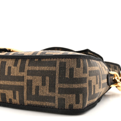 Fendi Fabric Jacquard FF 1974 Medium Baguette Tobacco Moro Black 9 of 9