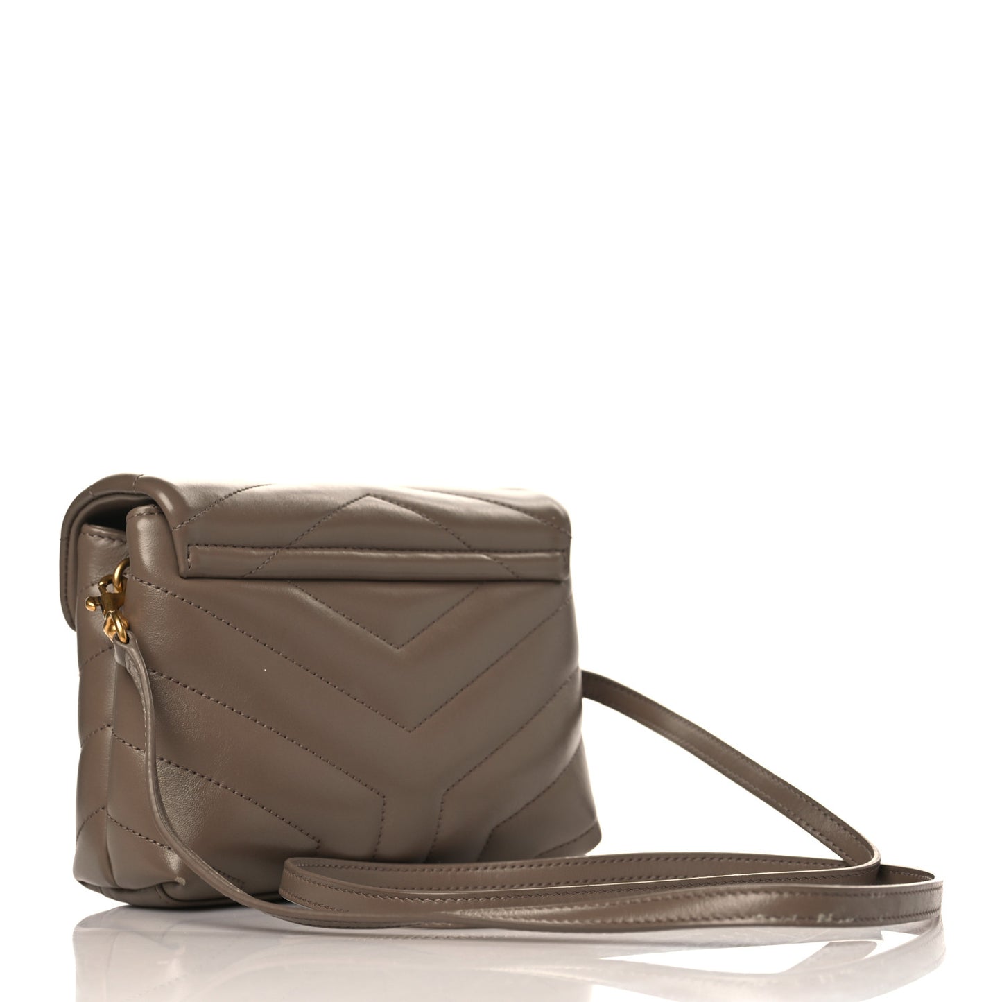 Calfskin Y Quilted Monogram Toy Loulou Crossbody Bag Taupe