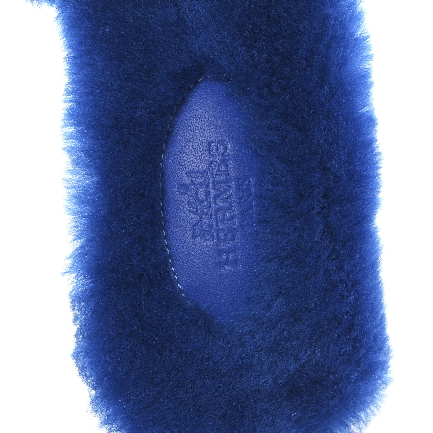 Hermes Woolskin Oran Sandals 37 Blue 6 of 9