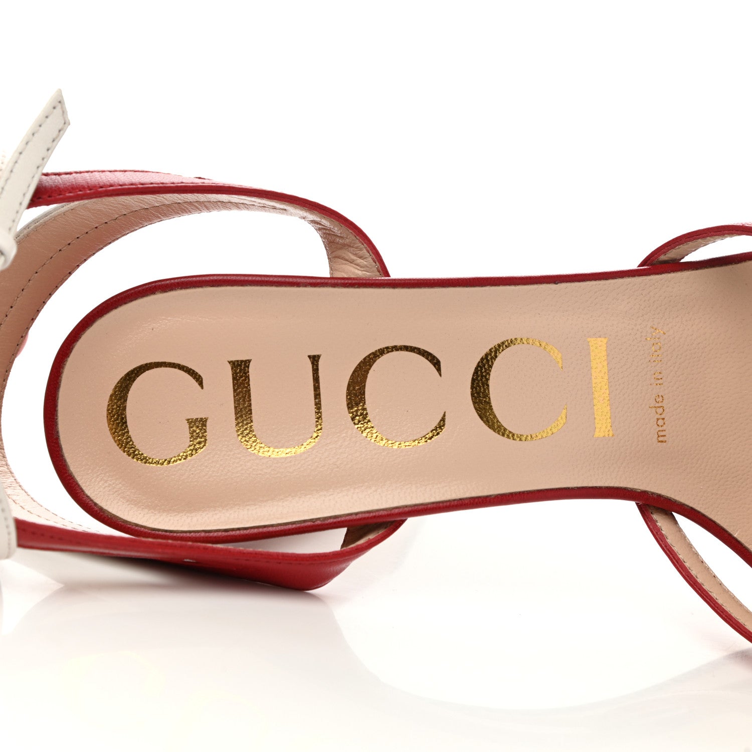 Gucci Malaga Kid Platform Sandals 37.5 Red 7 of 7