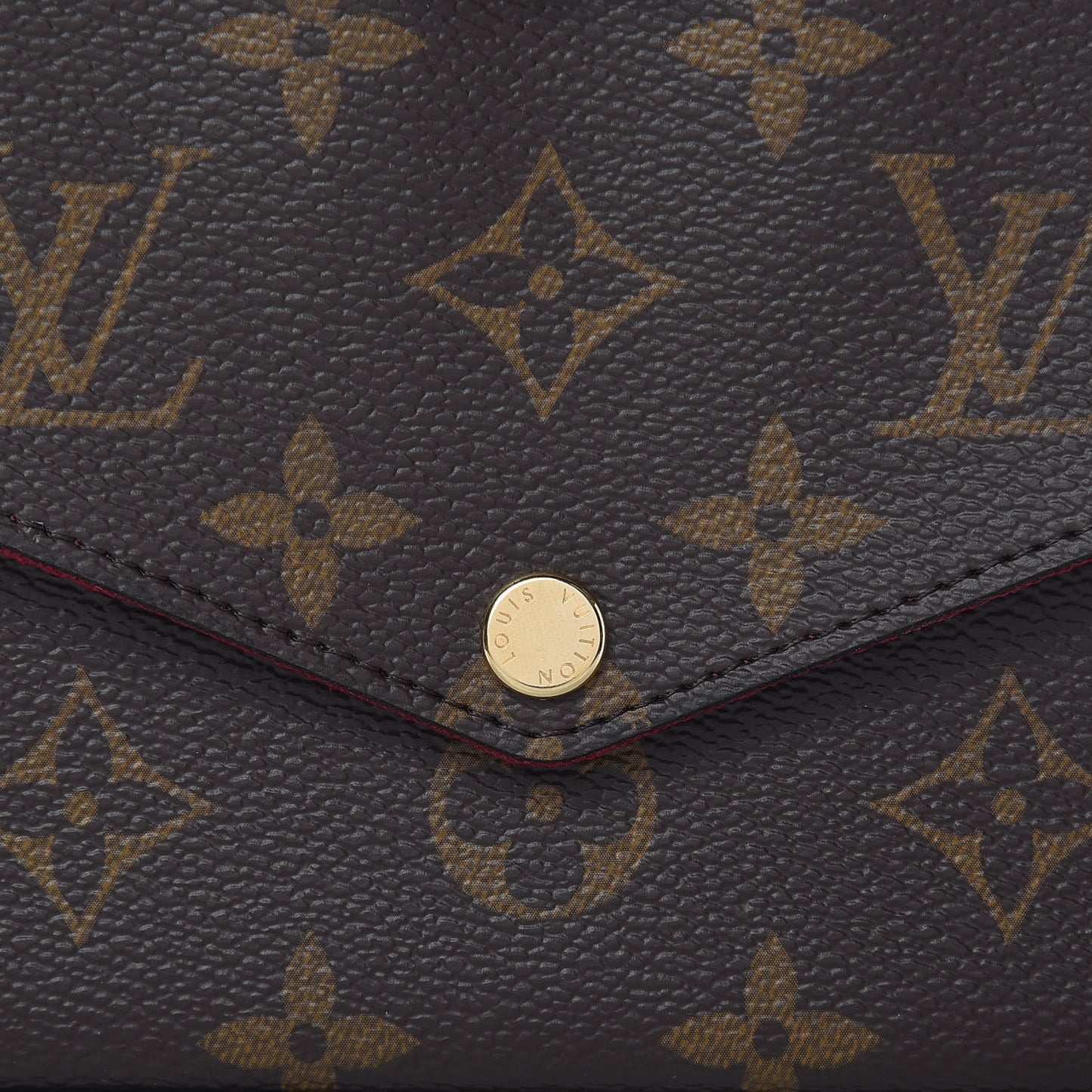 Monogram Pochette Felicie Chain Wallet Fuchsia