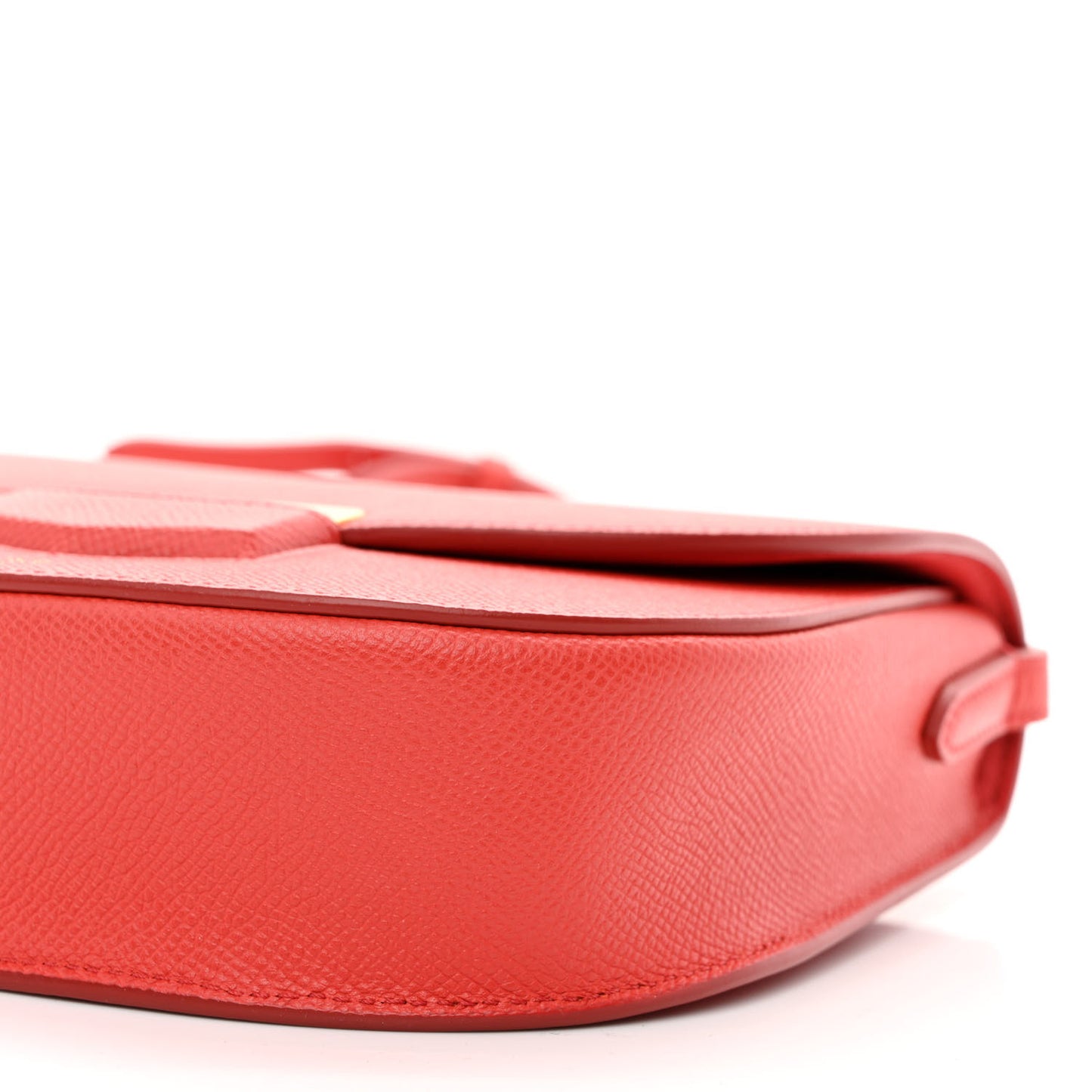 Grained Calfskin Small Trotteur Coquelicot