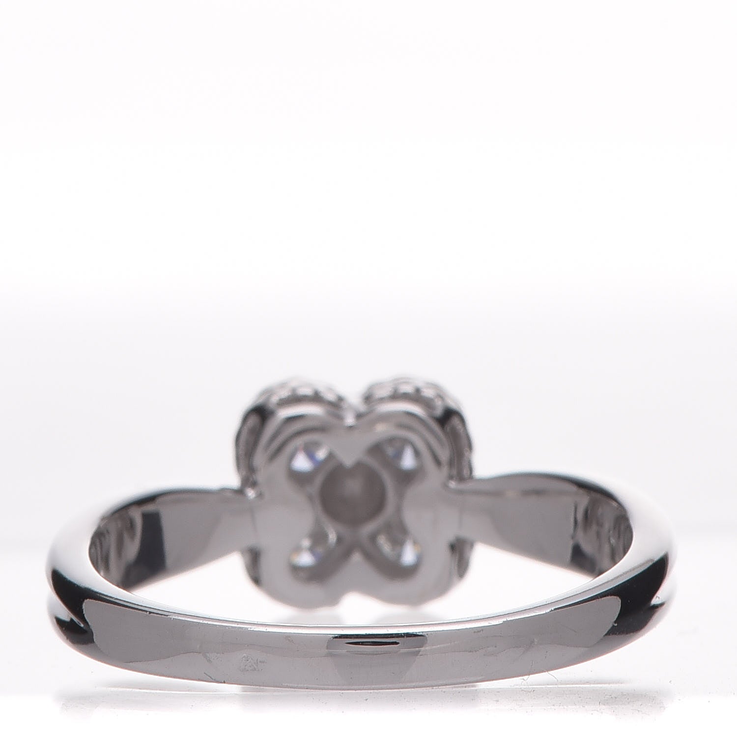 Van Cleef & Arpels 18K White Gold Diamond Arno Ring 54 7 3 of 5