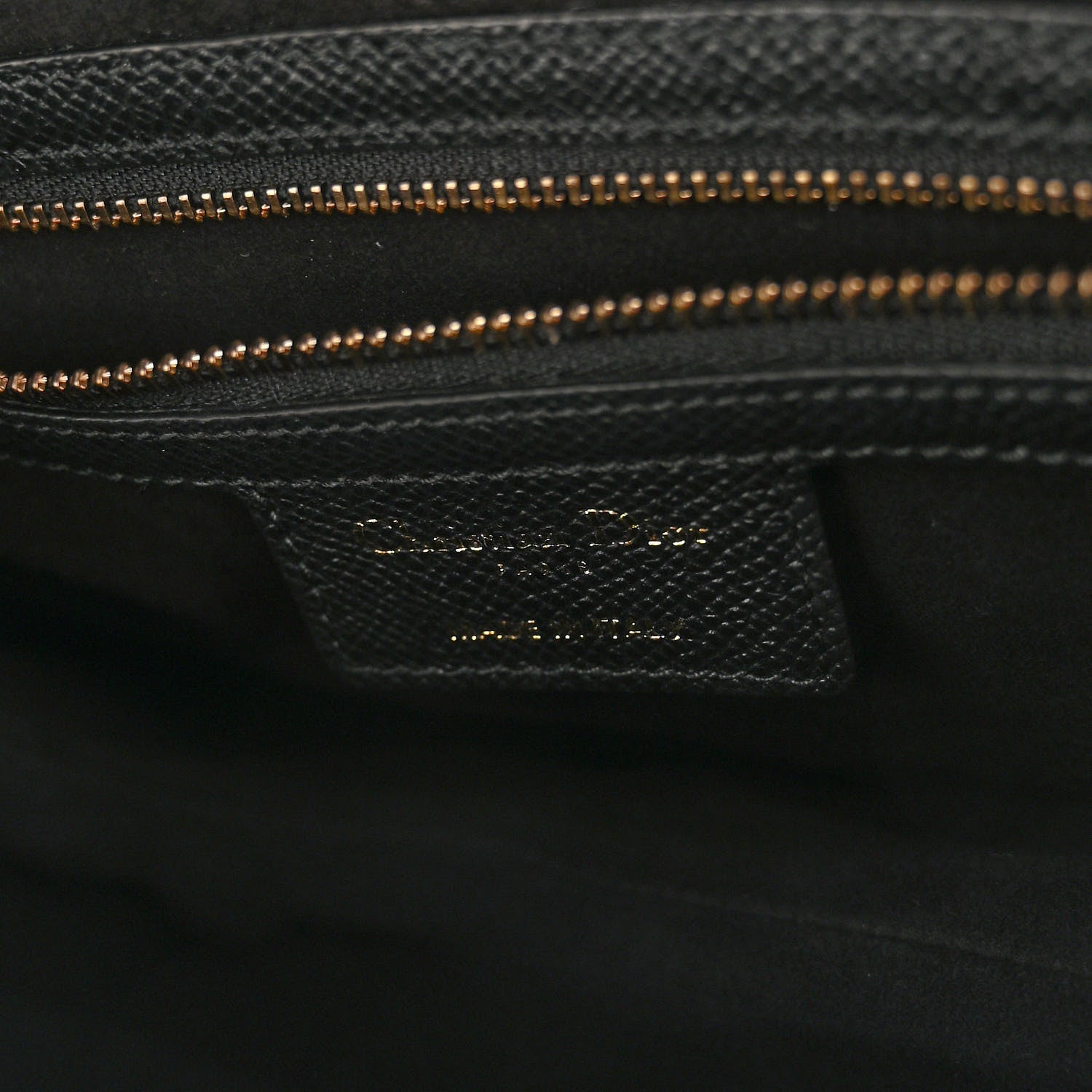 Christian Dior Grained Calfskin Saddle Bag With Strap Black 5 of 8