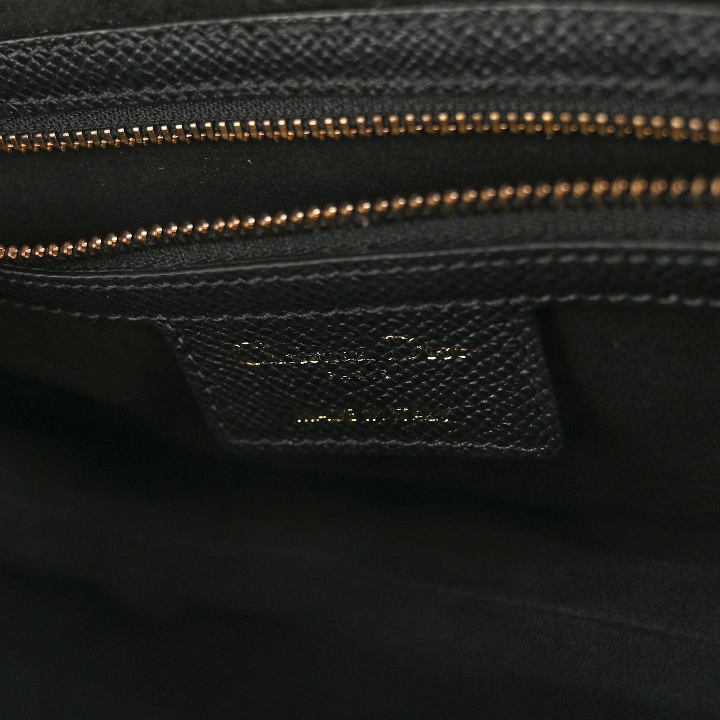 Grained Calfskin Saddle Bag With Strap Black