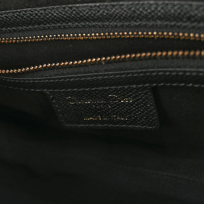 Christian Dior Grained Calfskin Saddle Bag With Strap Black 5 of 8