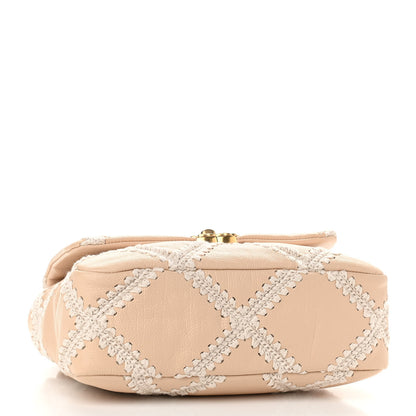 Chanel Calfskin Crochet Medium Chanel 19 Flap Beige 4 of 11