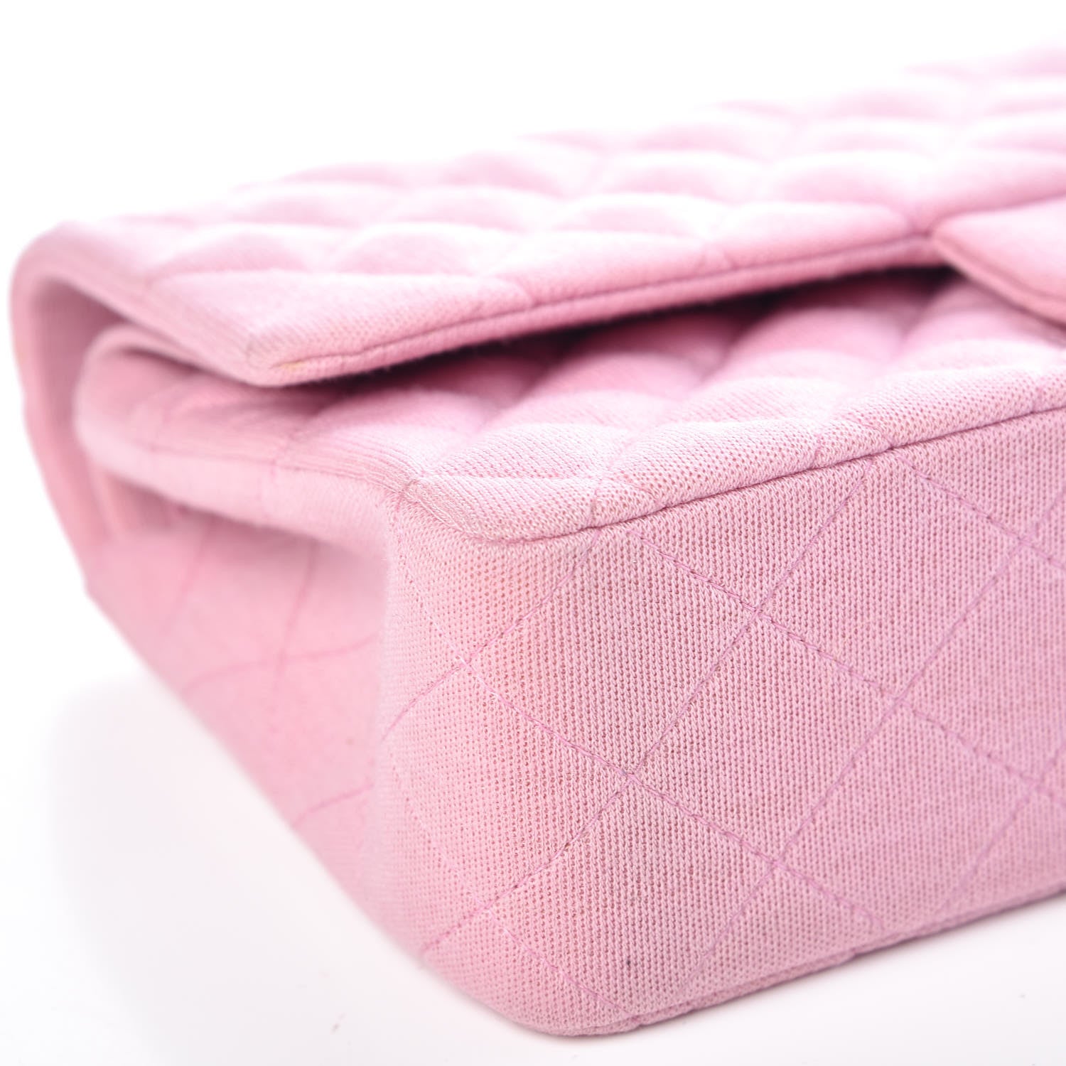 Chanel Jersey Quilted Medium Double Flap Pink 5 of 12