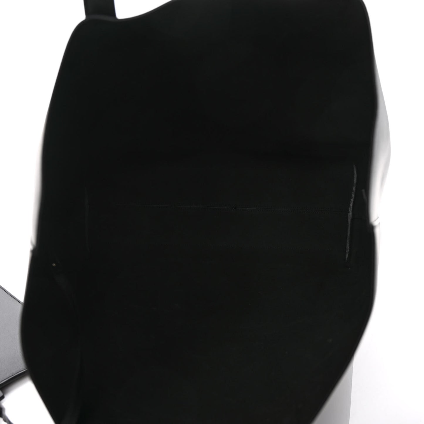 Calfskin Bold Shopping Tote Black