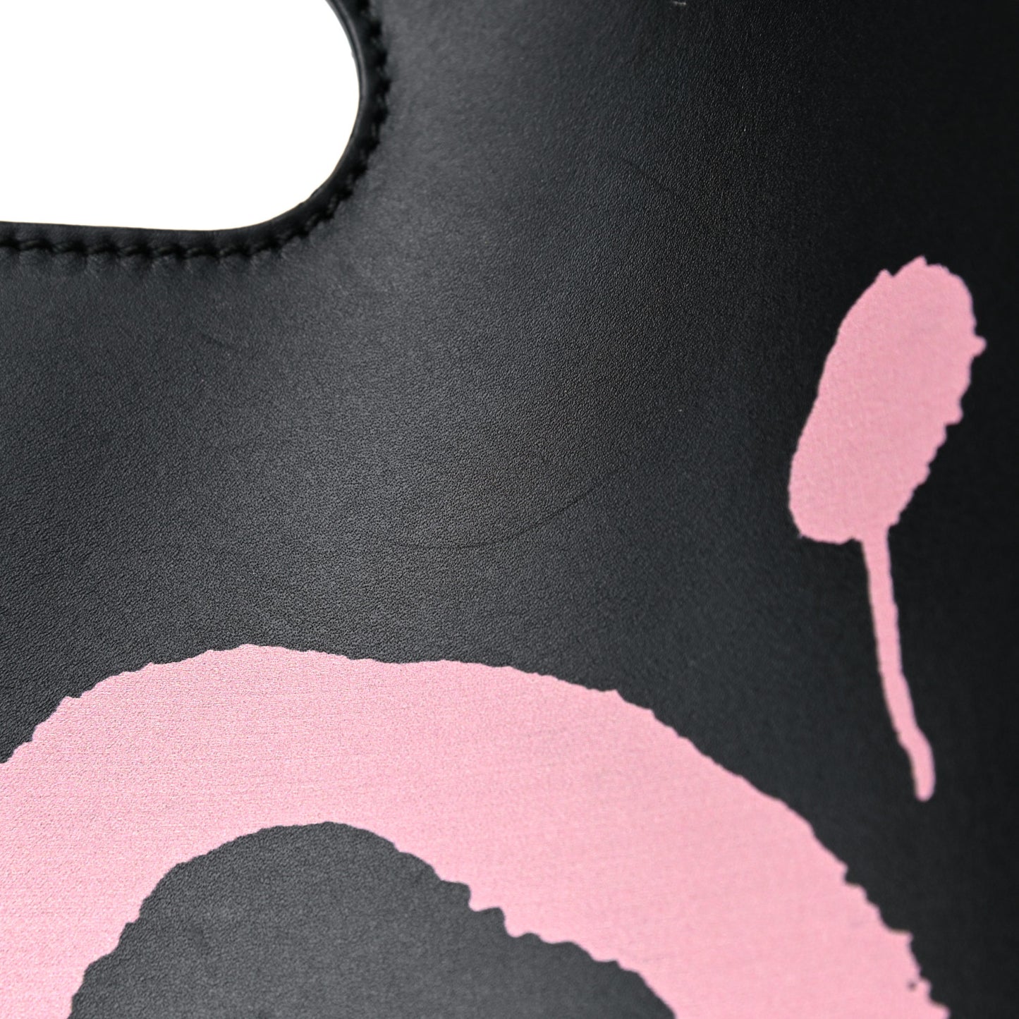 Calfskin GucciGhost Real Medium XL Tote Black Pink