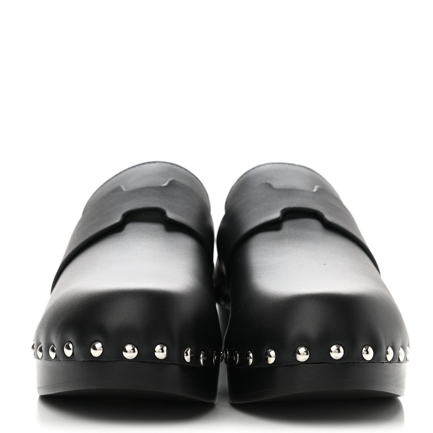 Hermes Calfskin Calya Mules 36 Black 2 of 9