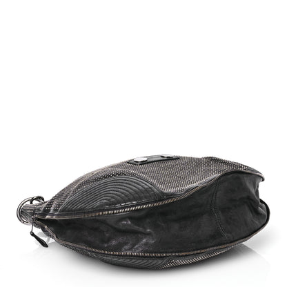Alexander McQueen Studded Calfskin Faithful Zip Hobo Black 5 of 15