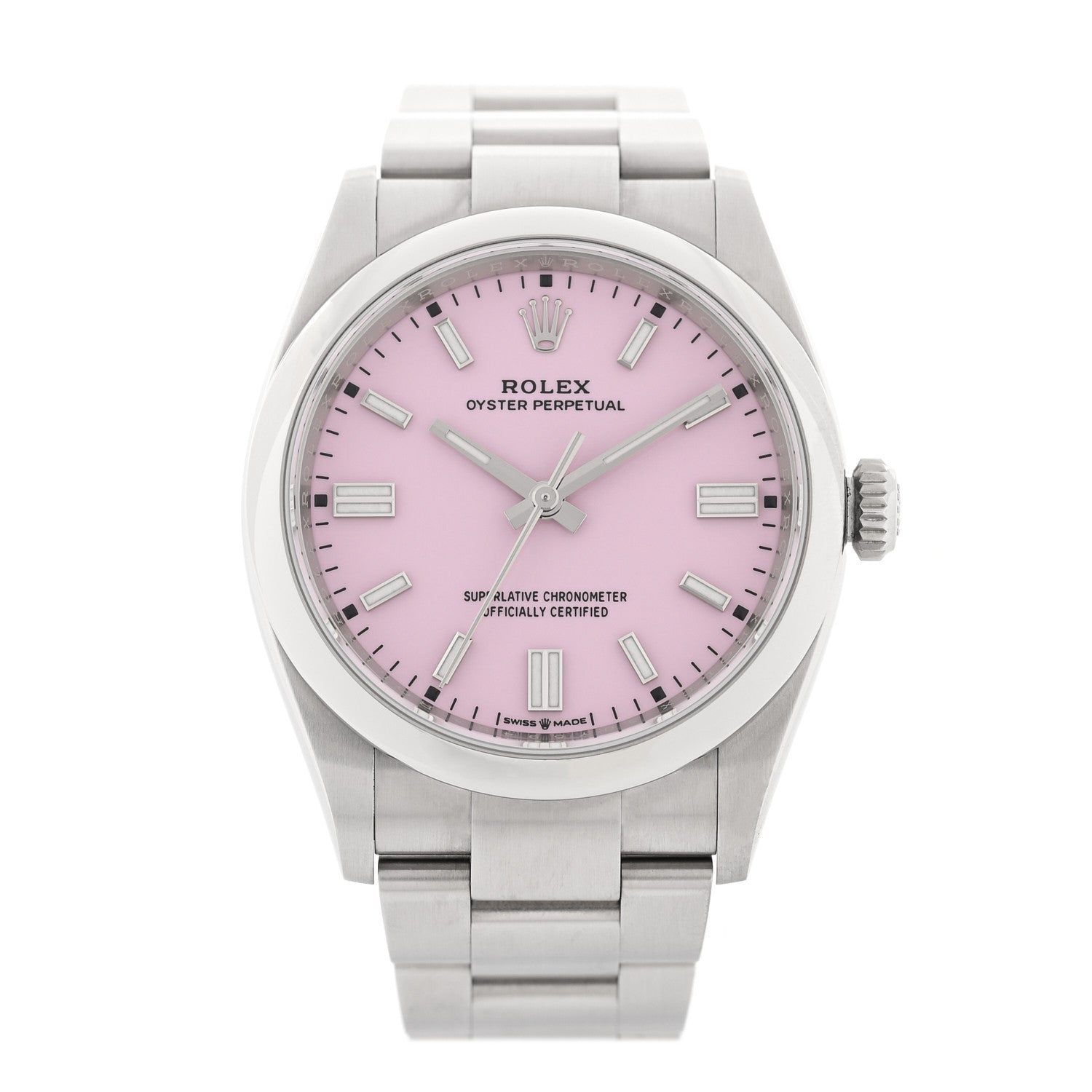 Rolex Stainless Steel 36mm Oyster Perpetual Watch Candy Pink 126000 1 of 5