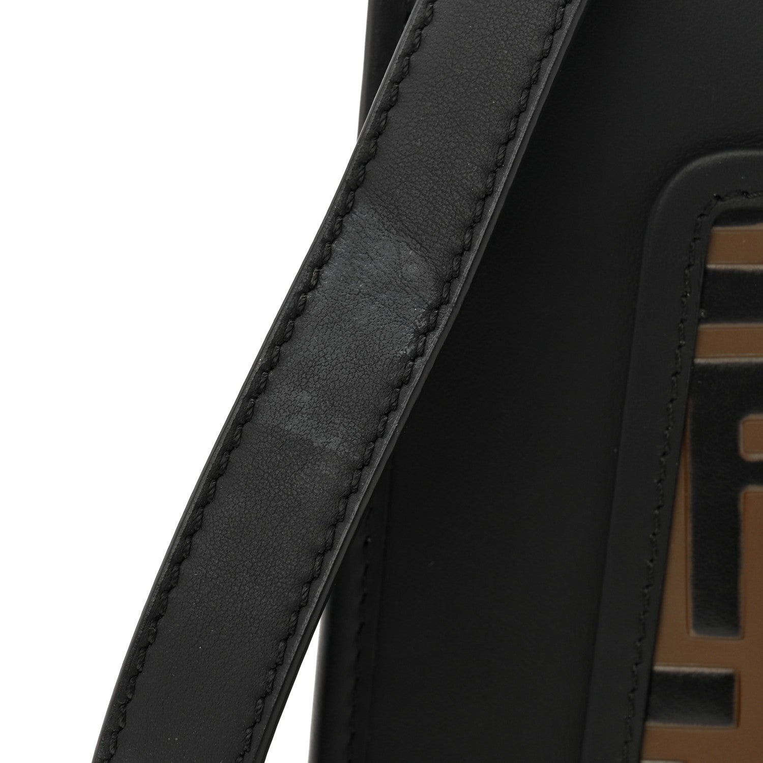 Fendi Vitello Century F is Fendi FF 1974 Embossed Small Runaway Satchel Black Maya 12 of 12