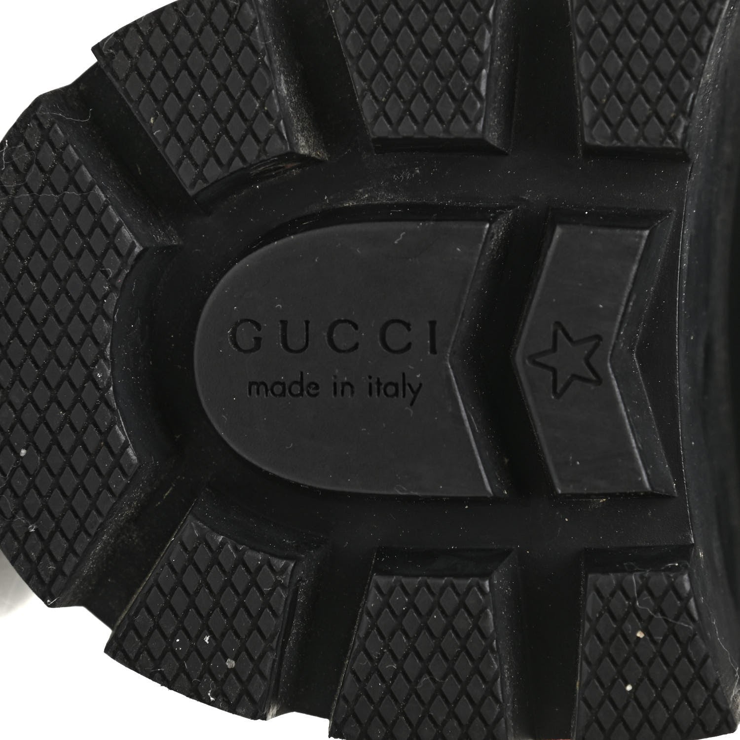 Gucci Calfskin Embroidered Lace Up Combat Ankle Boots 36 Black 6 of 14
