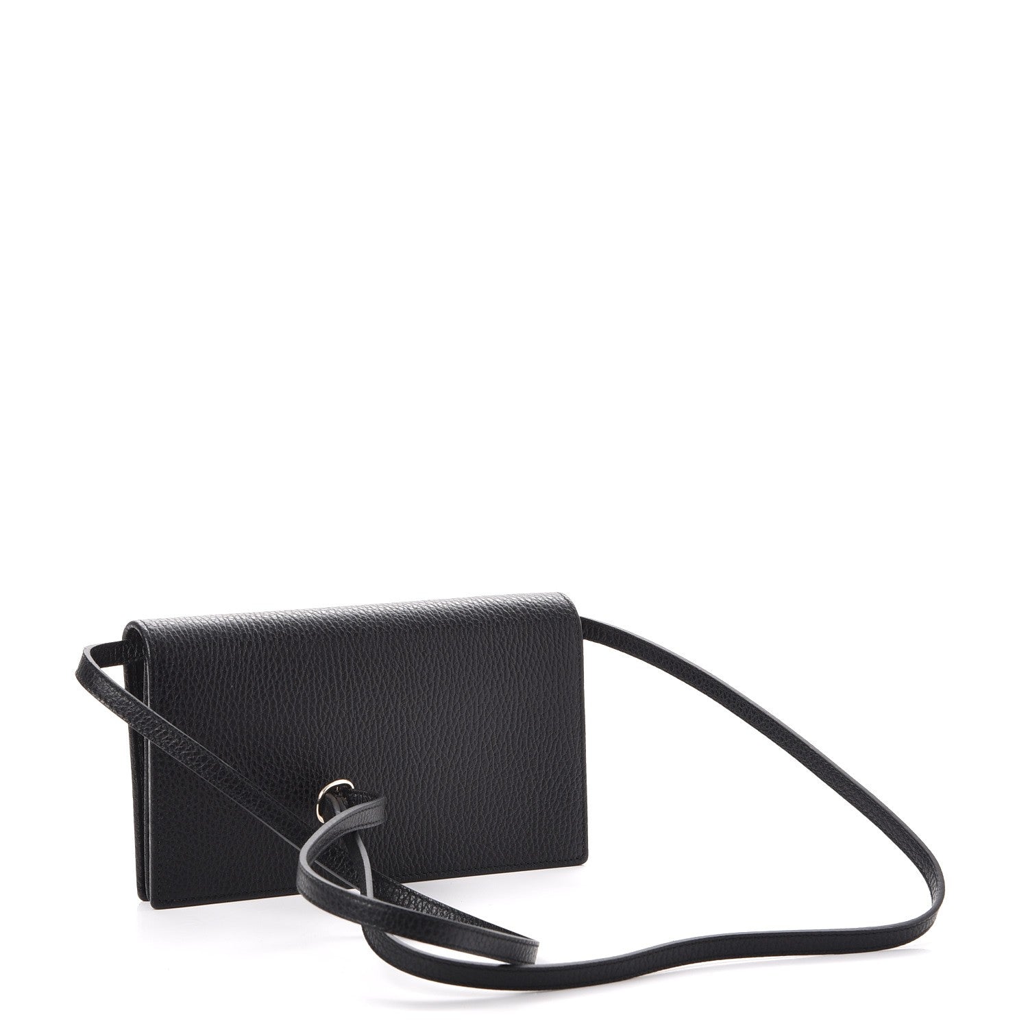 Gucci Dollar Calfskin Mini Swing Wallet Bag Black 3 of 9