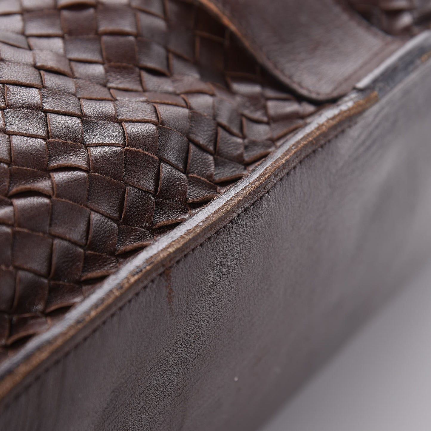 Nappa Intrecciato Shoulder Bag Brown