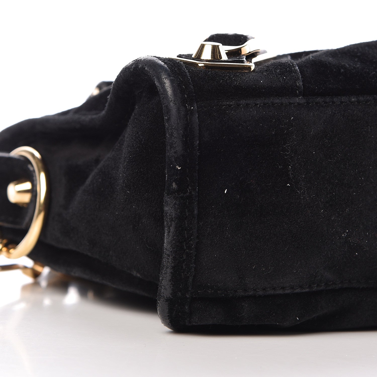 Balenciaga Baby Daim Suede Gold Metallic Edge Hardware Mini City Black 9 of 10