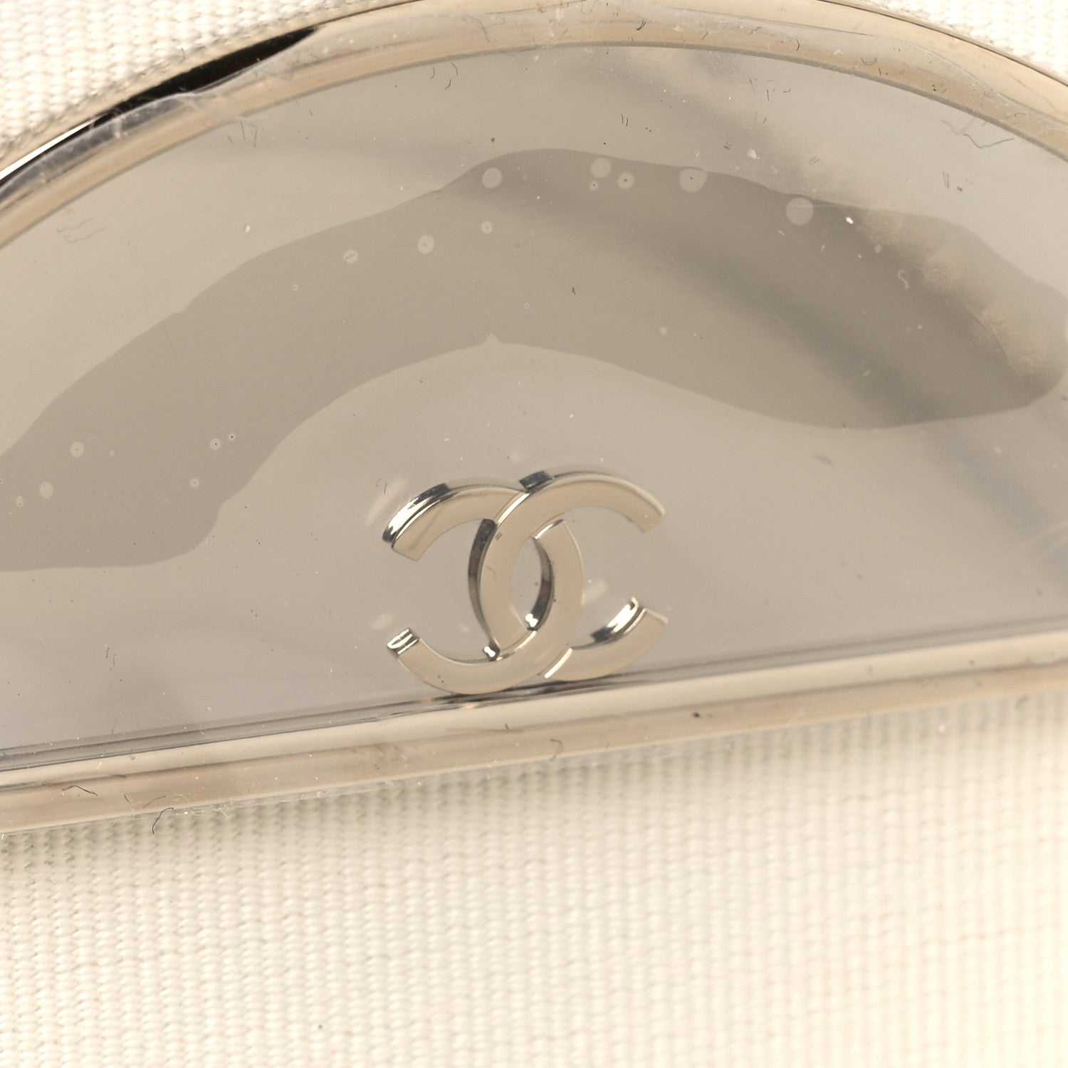 Chanel Caviar Quilted Round Handle With Care Vanity With Chain White 11 of 12