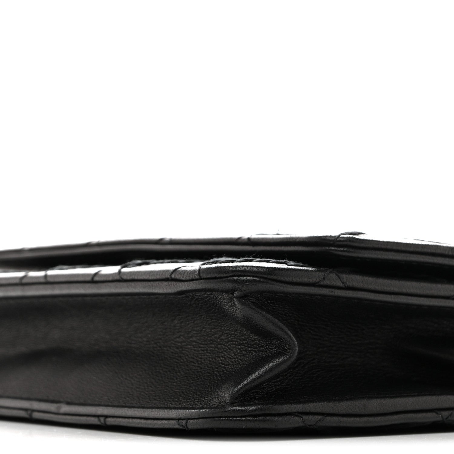 Chanel Calfskin Whipstitch Wallet On Chain WOC Black 11 of 11
