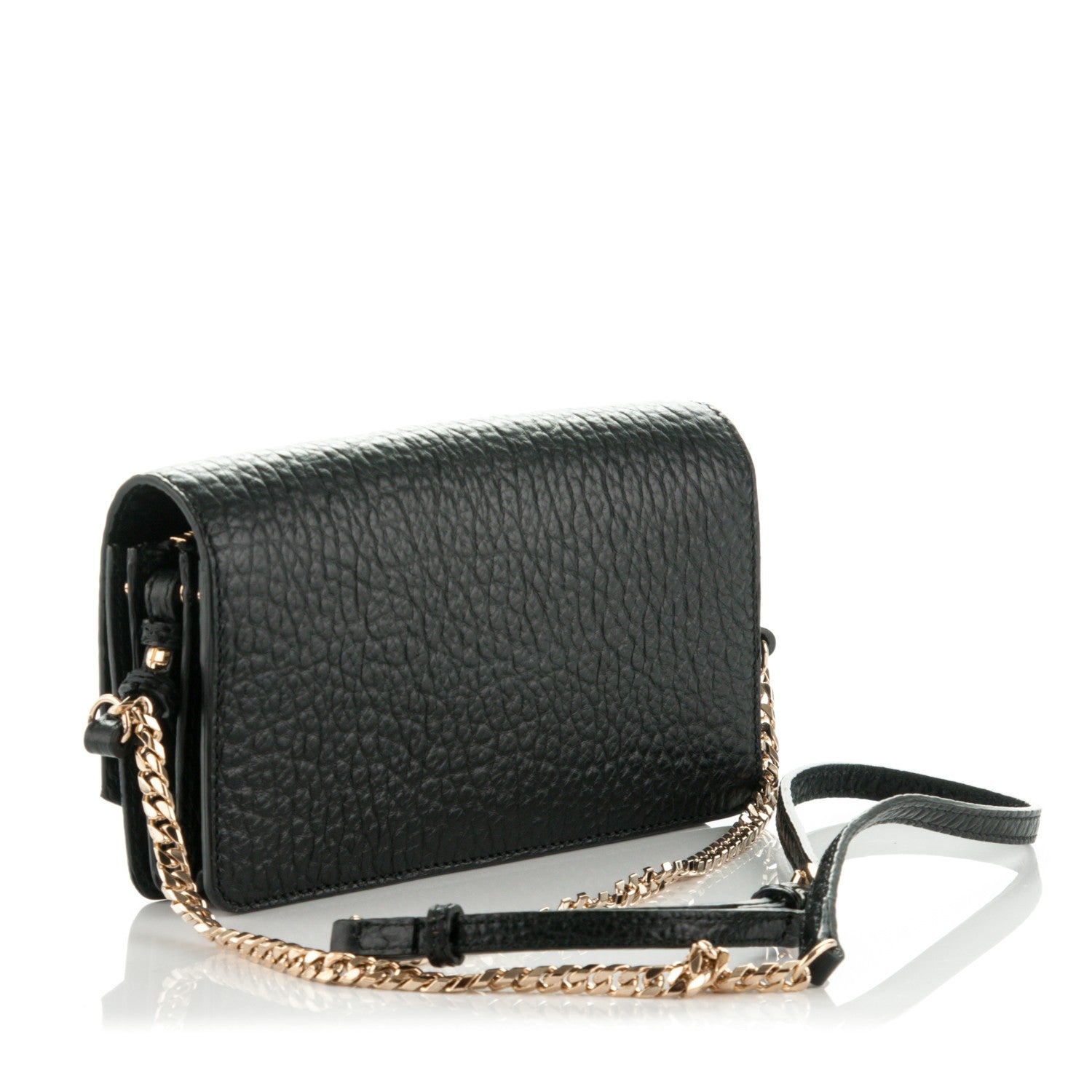 Burberry Signature Grain Small Madison Chain Clutch Black 3 of 6