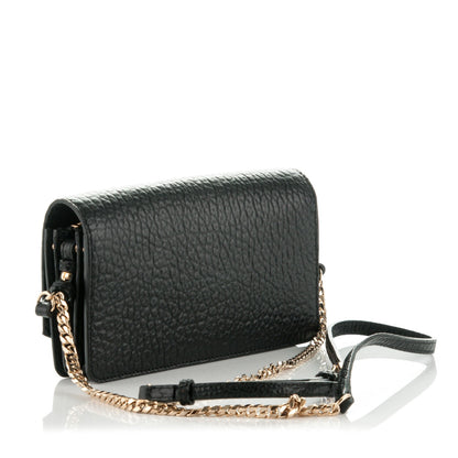 Burberry Signature Grain Small Madison Chain Clutch Black 3 of 6