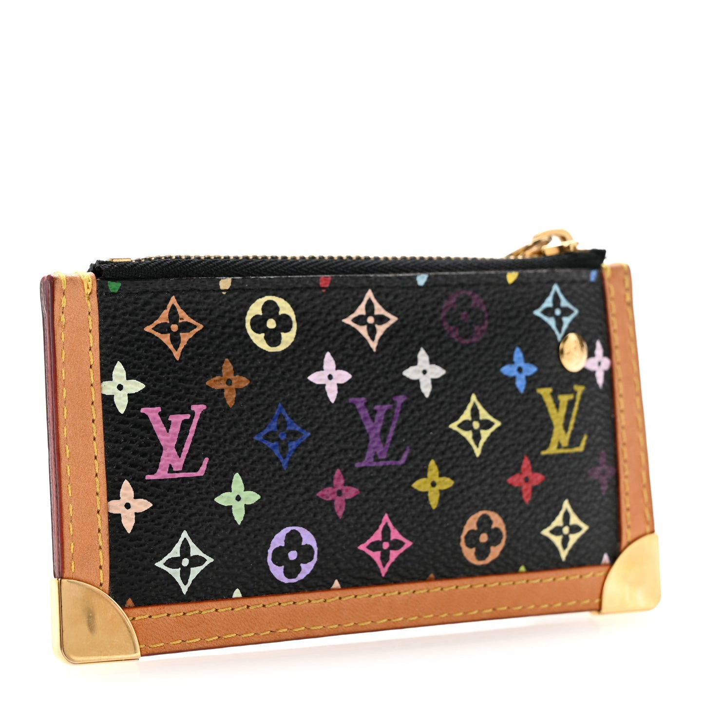 Monogram Multicolor Key Pouch Black