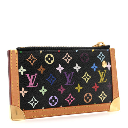 Louis Vuitton Monogram Multicolor Key Pouch Black 3 of 10