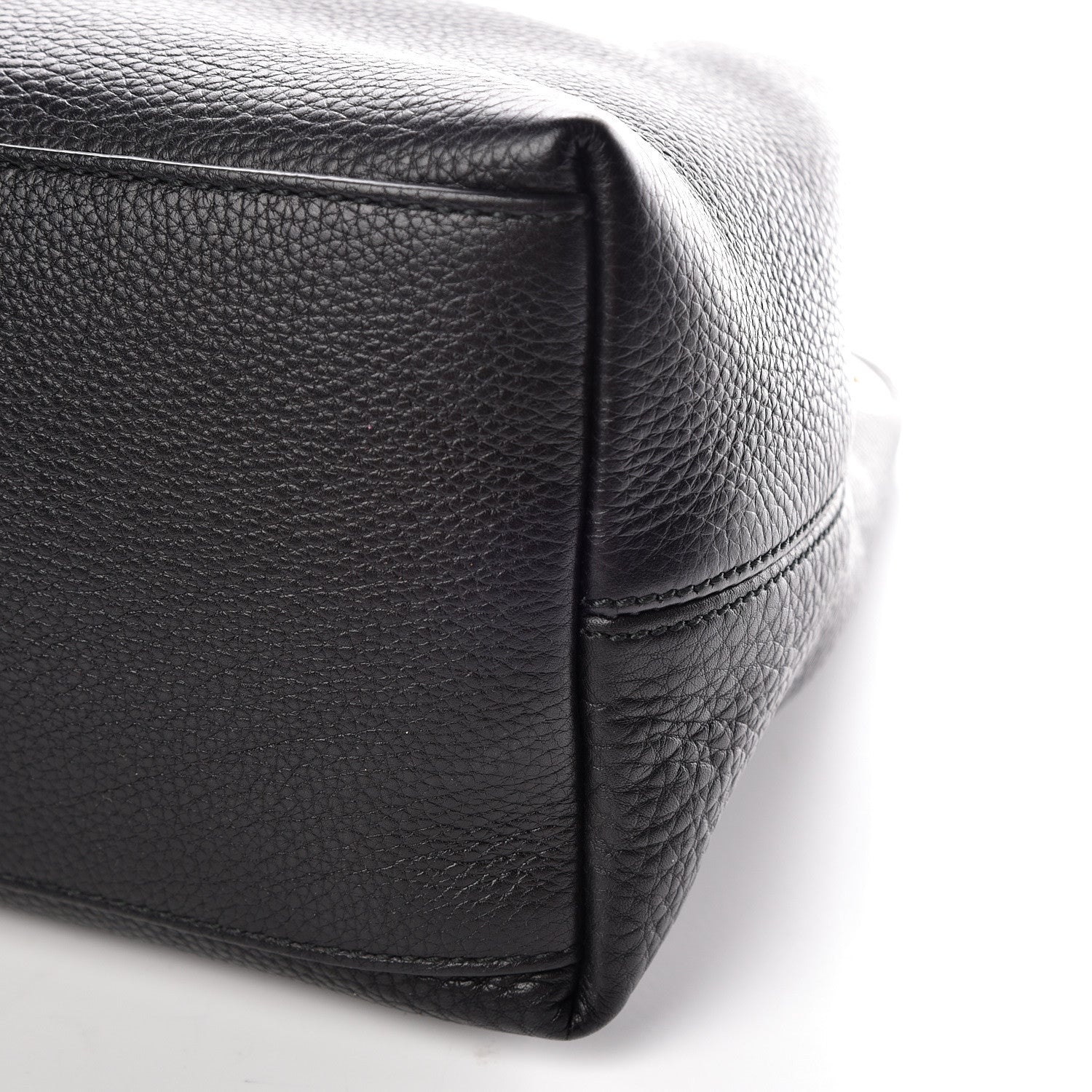 Gucci Pebbled Calfskin Medium Soho Chain Shoulder Bag Black 6 of 9