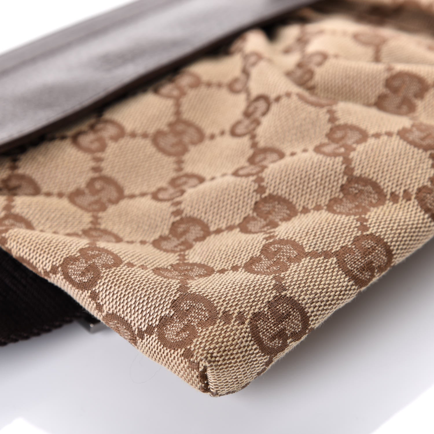 Gucci GG Monogram Double Pocket Belt Bag Dark Brown 6 of 9