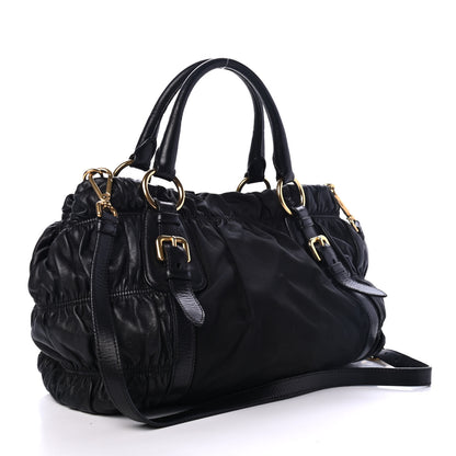 Prada Tessuto Nylon Gaufre Shopping Satchel Black 2 of 5