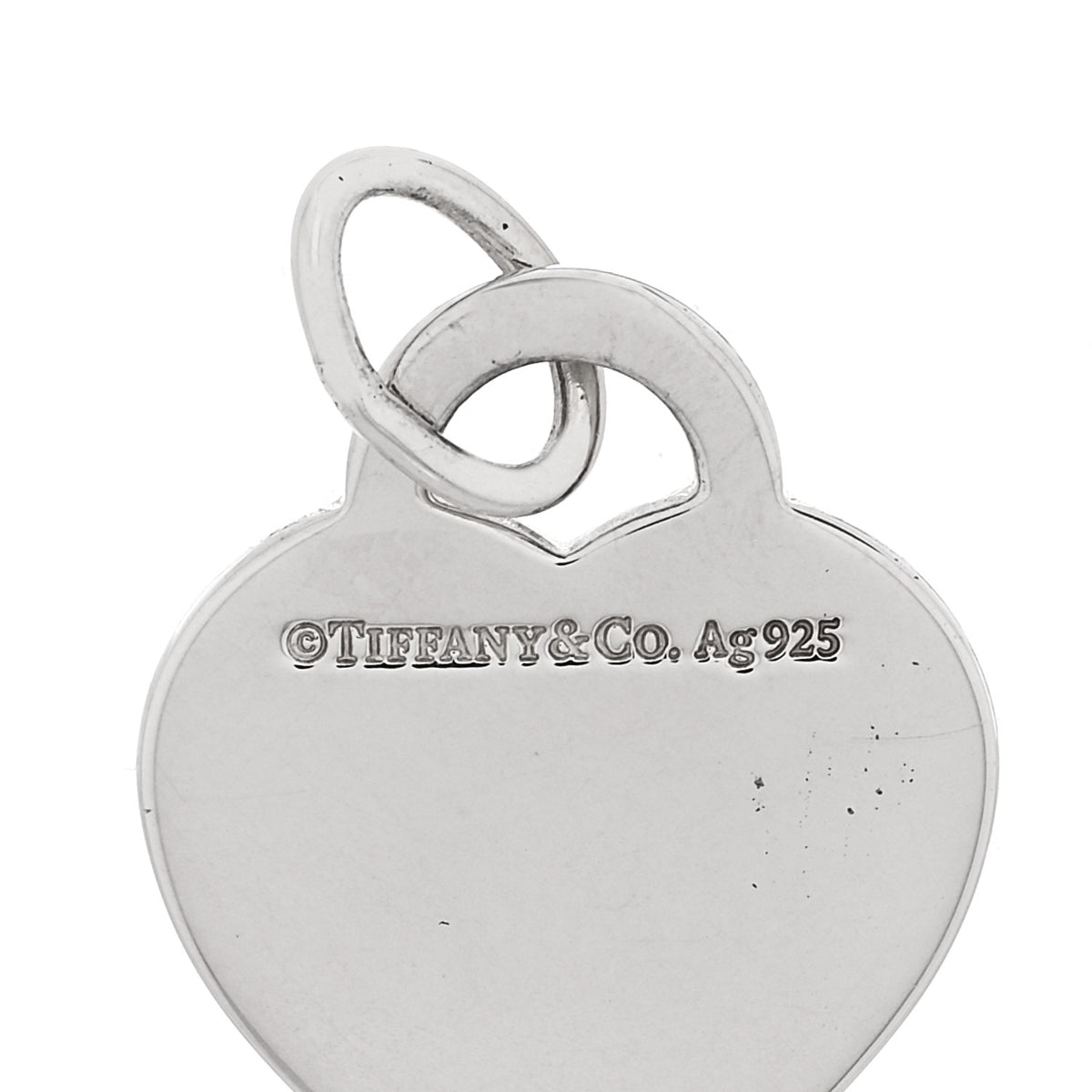 Tiffany Sterling Silver Mom Heart Tag Charm 4 of 4
