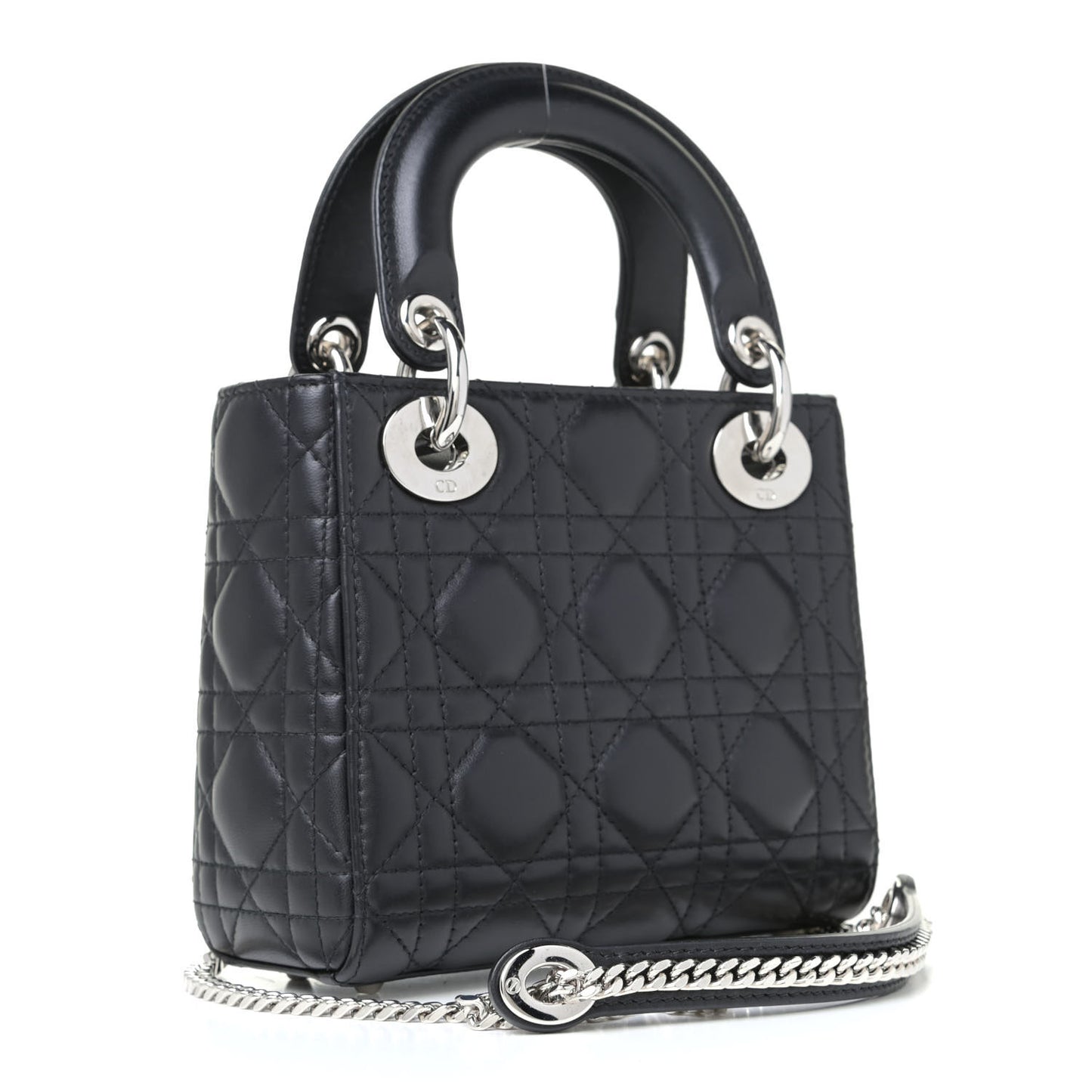 Lambskin Cannage Mini Lady Dior Black