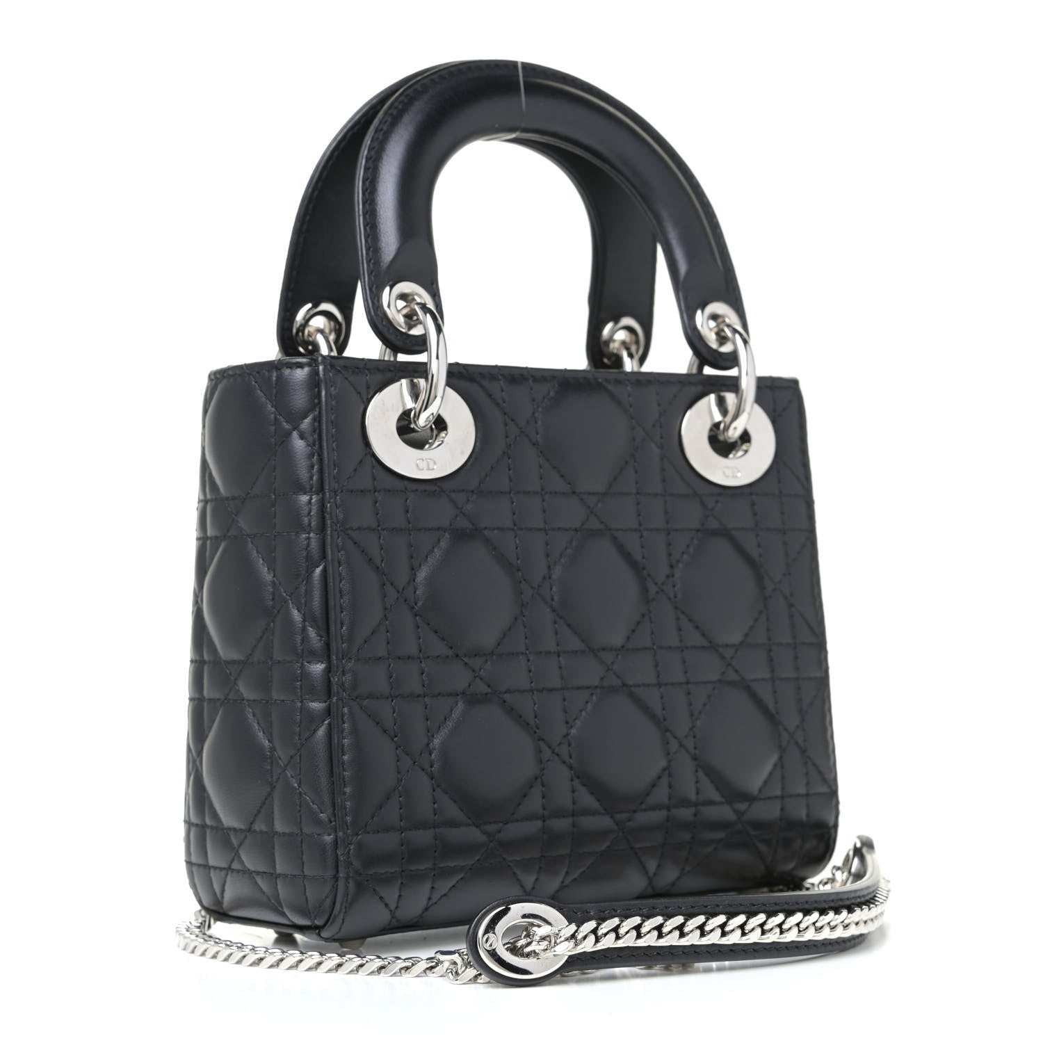 Christian Dior Lambskin Cannage Mini Lady Dior Black 2 of 4