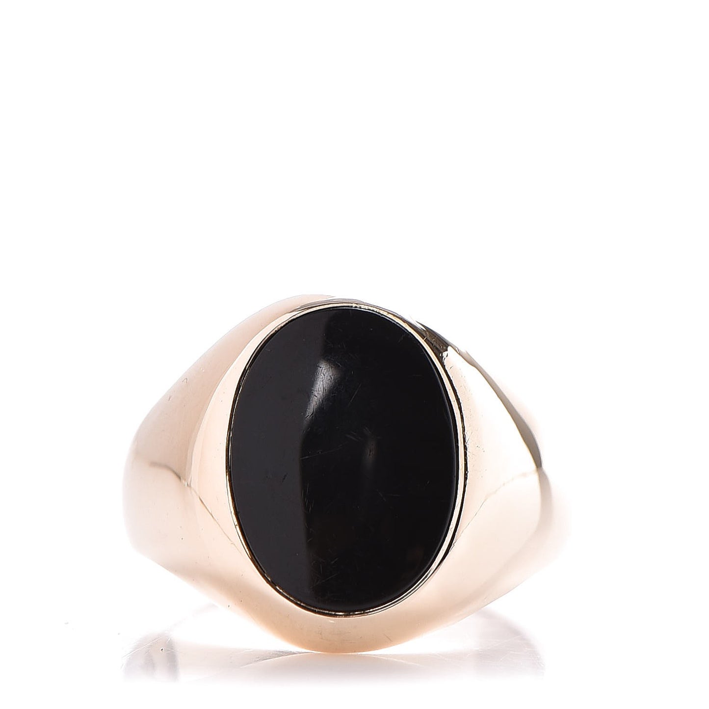 14K Yellow Gold Onyx Signet Ring