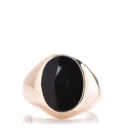 Tiffany 14K Yellow Gold Onyx Signet Ring 1 of 5