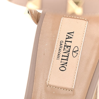 Valentino Garavani Calfskin Rockstud Cross Strap 05/105mm Sandals 39 Poudre 8 of 9